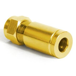 F-Kompressionstecker Gold fr Kabel 4.6mm - 5mm Vollmetall F-Stecker HQ Qualitt