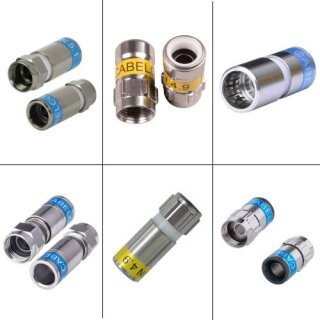 Cabelcon F-Stecker Kompressionsstecker Wasserdicht 7mm 4K 8K HQ Qualitt