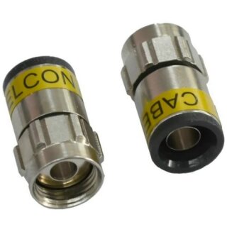 Cabelcon F-Stecker Kompressionsstecker Wasserdicht 7mm 4K 8K HQ Qualität F-56 4.9 Self Install Nitin 60x Stück
