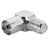 Winkelstecker 90° Vollmetall TV Sat HQ Qualität Koax Kupplung auf F-Kupplung 4x Stück