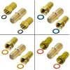 F-Stecker Twist-On Gold + F-Verbinder Gold Breite Mutter HQ Qualität 7.3mm 24x F-Stecker 12x Verbinder
