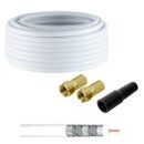 5m Sat Kabel 8mm F-Stecker Gold Gummitlle 135dB 5fach...