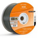 100m Lokmann Koaxialkabel 135db 5 Fach Black + Kompressionszange + Abisolierer + Cabelcon F-56 CX3 5.1 HQ 80x Stück