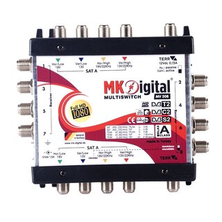 MK Digital MV 5/8 Multischalter, Multiswitch SAT Verteiler 5 auf 8 kaskadierbar