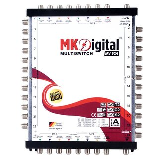 MK Digital MV 9/24 Multischalter Multiswitch SAT Verteiler 9 auf 24 kaskadierbar