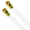 Fritz!Box Cable Vodafone Kabelanschluss Anschlusskabel Vollkupfer 135db 5fach 7mm High Premium Quality 4K 8K HD Gold Edition Gerade / Gerade 50 Meter