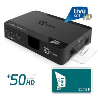 TELE System TS9018 HEVC HD SAT Receiver inkl. Smart Karte Aktiviert