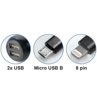 Handy USB KFZ Ladegert 2x USB fr Samsung / Google / Huawei / iPhone