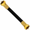 Loop Kabel Sat Durchschnleifkabel F-Stecker Gold Schwarz 135dB HD 4K HQ 7mm 50cm