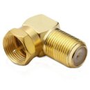 F-Winkelstecker 90 F-Stecker / F-Buchse HQ Qualitt Gold