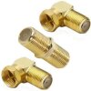 10x F-Winkelstecker 90° Gold + 5x F-Verbinder Gold