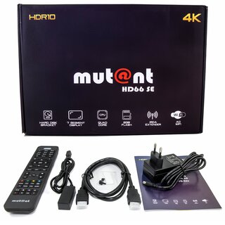 Mutant HD66 SE 4K UHD PVR WIFI E2 Receiver 1x DVB-S2 & 1x DVB-C/T2 Tuner Ohne Festplatte