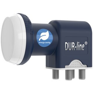 DUR-line Select 80cm Alu Sat Antenne + DUR-line Blue ECO Quattro LNB + DUR-line MS 5/8 blue eco Multischalter Rot
