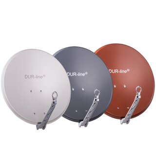 DUR-line Select 80cm Alu Sat Antenne + DUR-line Blue ECO Quattro LNB + DUR-line MS 5/12 blue eco Multischalter Rot