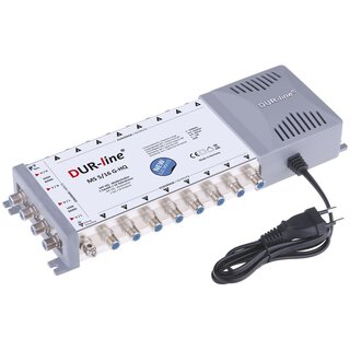 DUR-line Select 80cm Alu Sat Antenne + DUR-line Ultra Quattro LNB + DUR-line MS 5/16 G-HQ Multischalter Hellgrau