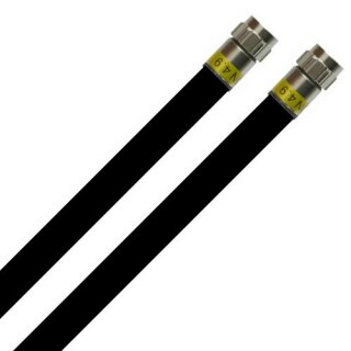 Cabelcon F-6-TD 4.9 Satkabel Antennenkabel 135dB HD 4K 8k HQ 7mm Schwarz 2 Meter