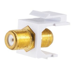 Keystone Einbauadapter F-Verbinder TV SAT Antenne F-Buchse auf F-Buchse Gold