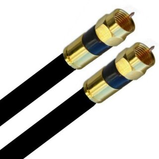 Anschlusskabel Sat Kabel für Dreambox Receiver 1-30 Meter Gold Edition 135dB HD 4K 8k HQ 7mm Wasserdicht Schwarz 28 Meter