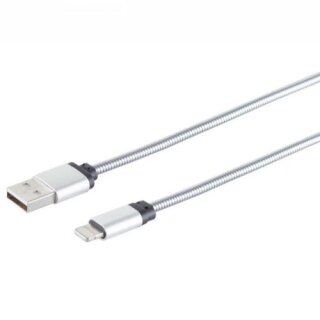 Schnellladekabel Schnell Datenkabel Silber High Quality 1 Meter für Apple iPhone 5c