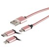Schnellladekabel Schnell Datenkabel Twin Kabel Rosegold High Quality 1 Meter für Samsung Galaxy S20 Ultra 5G