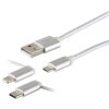 Schnellladekabel Schnell Datenkabel Twin Kabel Silber High Quality 1 Meter für Apple iPad Air / Air 2 / Pro