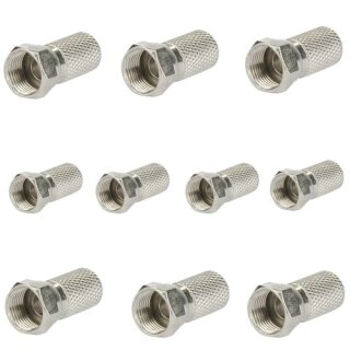 10x F-Stecker 7,4mm Breite Mutter HQ Qualität