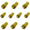 10x F-Stecker 7,3mm vergoldet Breite Mutter HQ Qualität