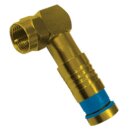 Winkel F-Kompressionsstecker 7.0mm - 7.4mm Gold HQ 90...