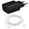 Schnellladegerät Netzteil 25W Schwarz + Ladekabel Weiß 2 Meter für Huawei P20