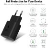 Handy Schnellladegerät Netzteil 25W Weiß + Ladekabel Weiß 1 Meter für Huawei P30