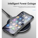 Wireless Charging Qi Magnetischer Metall Ring Silber für Samsung Galaxy