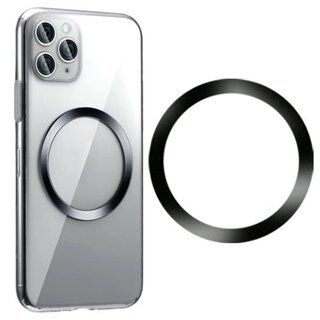 Wireless Charging Qi Magnetischer Metall Ring Schwarz fr iPhone / Samsung / Huawei / Xiaomi