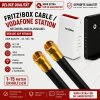 Fritz!Box 6690 Cable Router Netzwerk Anschlusskabel Deluxe Premium Kabel 8K Gold Gerade / Gerade 1-15 Meter
