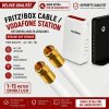 Fritz!Box 6690 Cable Router Netzwerk Anschlusskabel Deluxe Premium Kabel 8K Gold Gerade / Gerade 1-15 Meter