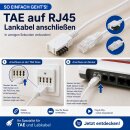 FRITZ!Box TAE auf RJ45 Lankabel Routerkabel Verlänergungskabel 8P2C Weiß 6 Meter