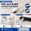 FRITZ!Box TAE auf RJ45 Lankabel Routerkabel Verlänergungskabel 8P2C Weiß 6 Meter