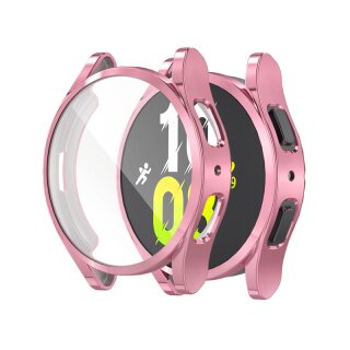 Schutzhülle Full Cover Case Screen Protector Samsung Galaxy Watch 4 44mm 4x Stück Pink