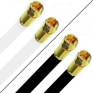 Sat Anschlusskabel Deluxe Premium Kabel 8K Gold Gerade / Gerade fr GigaBlue Sat Receiver