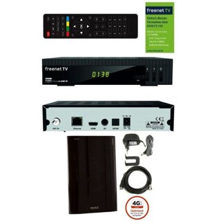 (B-Ware) Microm 4HD IR H.265 HEVC DVB-T2 HDTV Freenet TV PVR Ready inkl. Maximum DA-2100 DVB-T2 Innenantenne aktiv LTE Filter