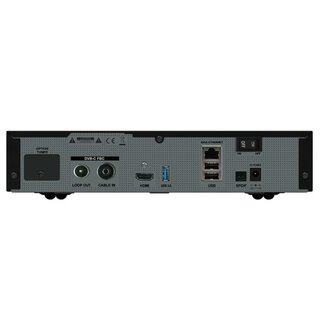 (B-Ware) Gigablue UE UHD 4K 2160p 1x DVB-C FBC Kabel Receiver E2 Linux Schwarz inkl. 1 TB Festplatte