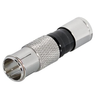 Deluxe Premium Anschlusskabel fr FRITZ!Box 6660 Cable Router 8k F-Quick Kompressionsstecker Silber HQ Qualitt