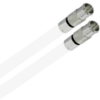 Deluxe Premium Anschlusskabel für FRITZ!Box 6690 Cable Router 8k F-Quick Kompressionsstecker Silber HQ Qualität Weiß 1 Meter