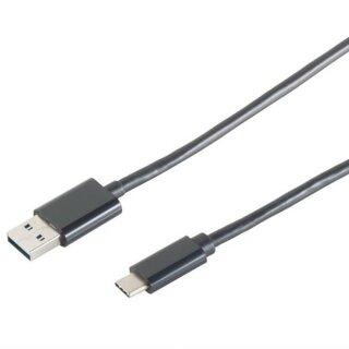 Handy Ladekabel fr Samsung / Huawei / Google Handy USB-A zu USB-C Datenkabel Schnellladekabel Schwarz 1 Meter
