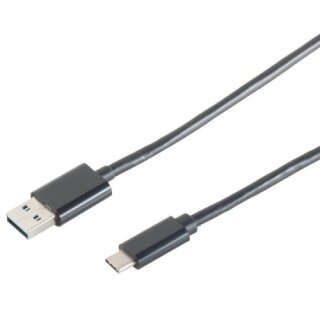 Handy Ladekabel für Samsung / Huawei / Google Handy USB-A zu USB-C Datenkabel Schnellladekabel Schwarz 1 Meter für Samsung Galaxy S8