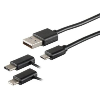 Handy Ladekabel Datenkabel Schnellladekabel Schwarz HQ 2 Meter für Apple iPhone 5s