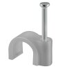 Nagelschelle Kabelschelle Rundschelle Kabelhalter Kabelklemme für 12mm Kabel Grau 100x Stück