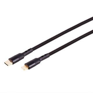 Handy Ladekabel fr Iphone USB-C zu 8-Pin Datenkabel Schnellladekabel Schwarz Gold 1 Meter