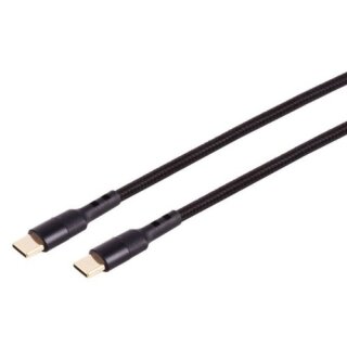 Handy Ladekabel USB-C zu USB-C Datenkabel Schnellladekabel Schwarz Gold 1 Meter für Samsung Galaxy S20