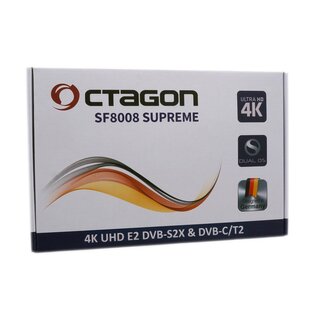 Octagon SF8008 Supreme UHD 4K PVR H.265 E2 Linux Dual WiFi DVB-S2X & T2C Combo Receiver