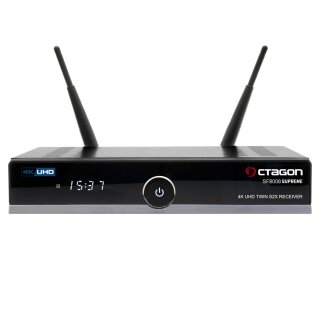 Octagon SF8008 V3 Supreme UHD 4K PVR H.265 E2 Linux Dual WiFi 2x DVB-S2X Twin Receiver inkl. 500GB M.2 SSD NVMe interne Festpaltte